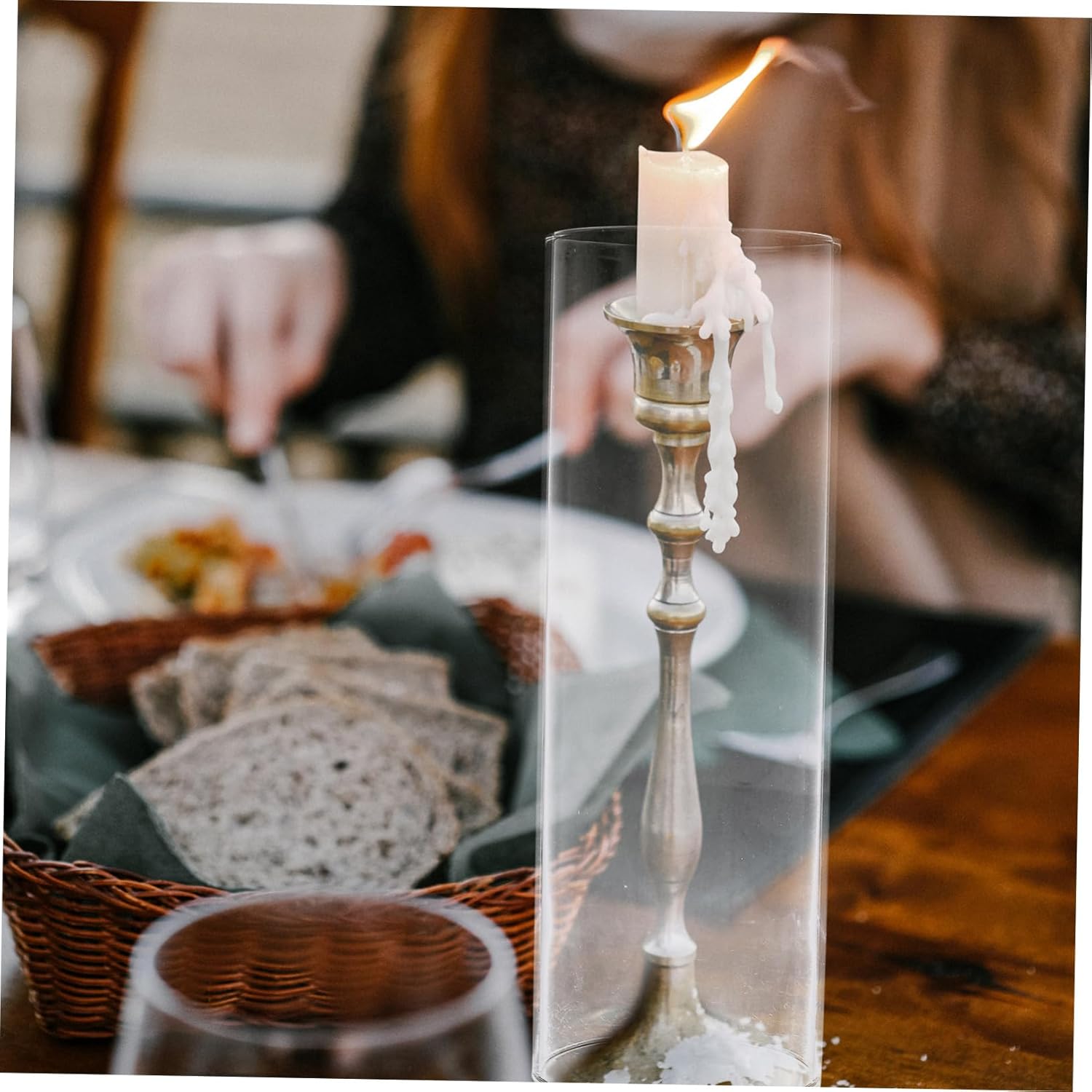 Zerodeko Windproof Candle Covers Glass Shades