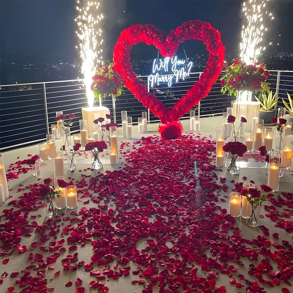 200Pcs Silk Rose Petals Burgundy for Valentine Decorations