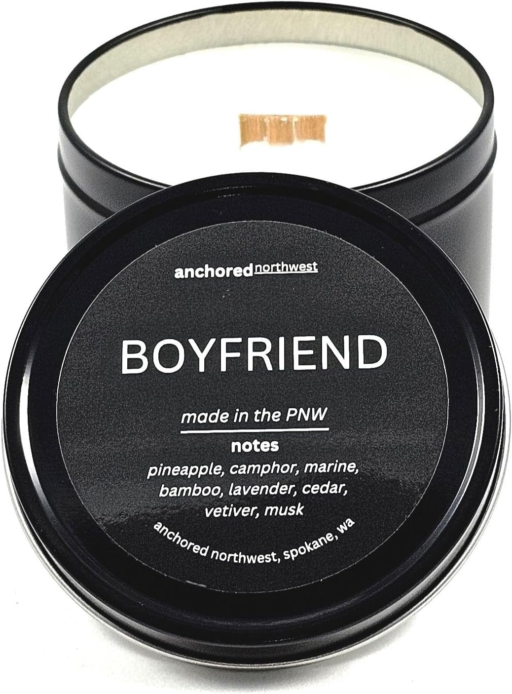 Anchored Northwest Boyfriend Travel Candle 6oz