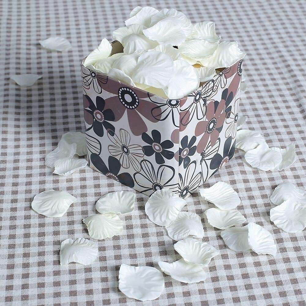 900pcs White Purple Black Artificial Silk Rose Petals for Wedding Events