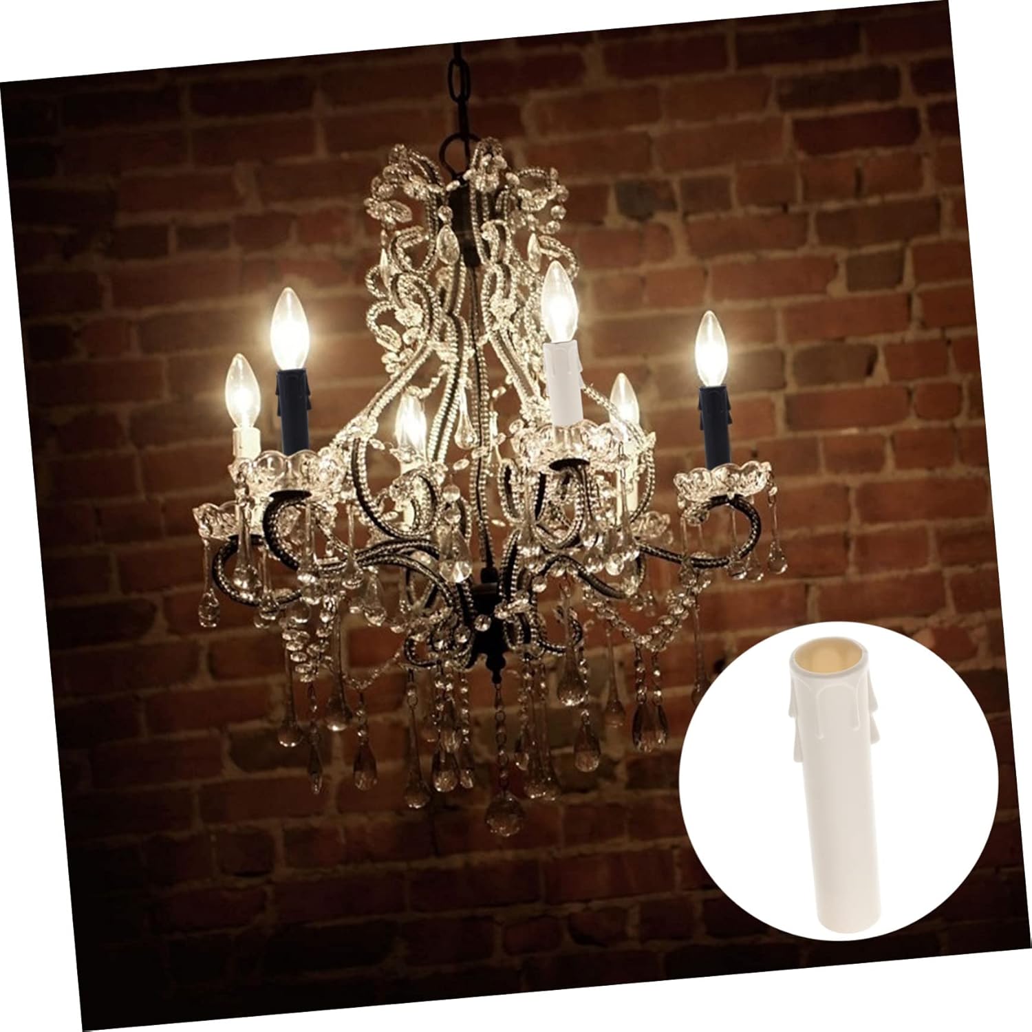 Jojofuny 20pcs Candle Covers for Chandelier Replacement