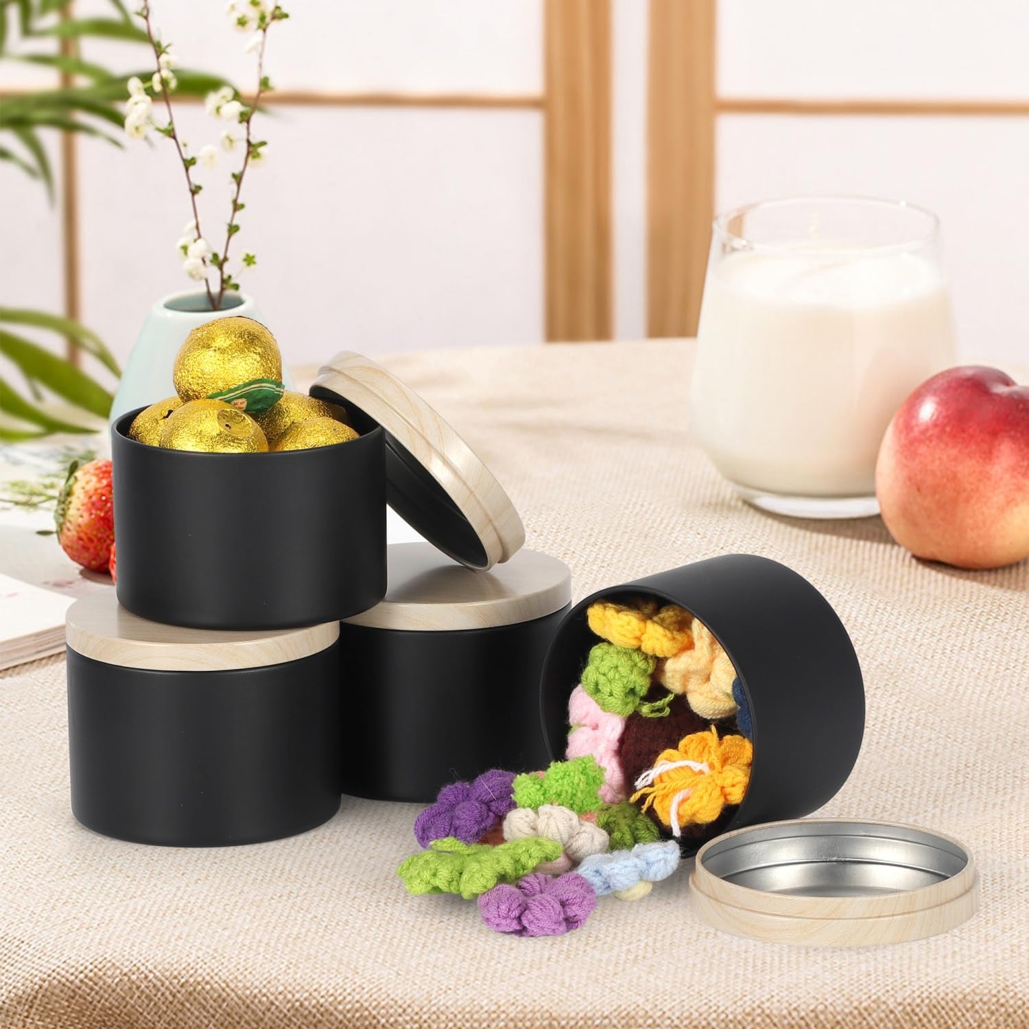 SONVIIBOX 24 Piece 8oz Candle Tin Set