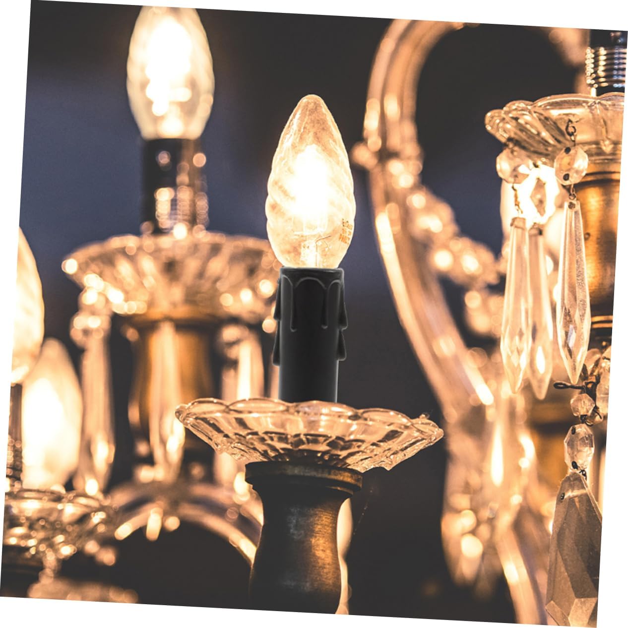 Happyyami 20pcs Chandelier Socket Covers for Candle Drip Protection