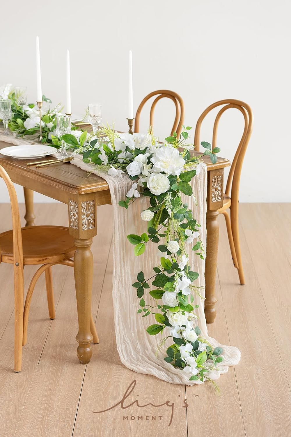 Lings Moment 6FT Eucalyptus Rose Flower Garland
