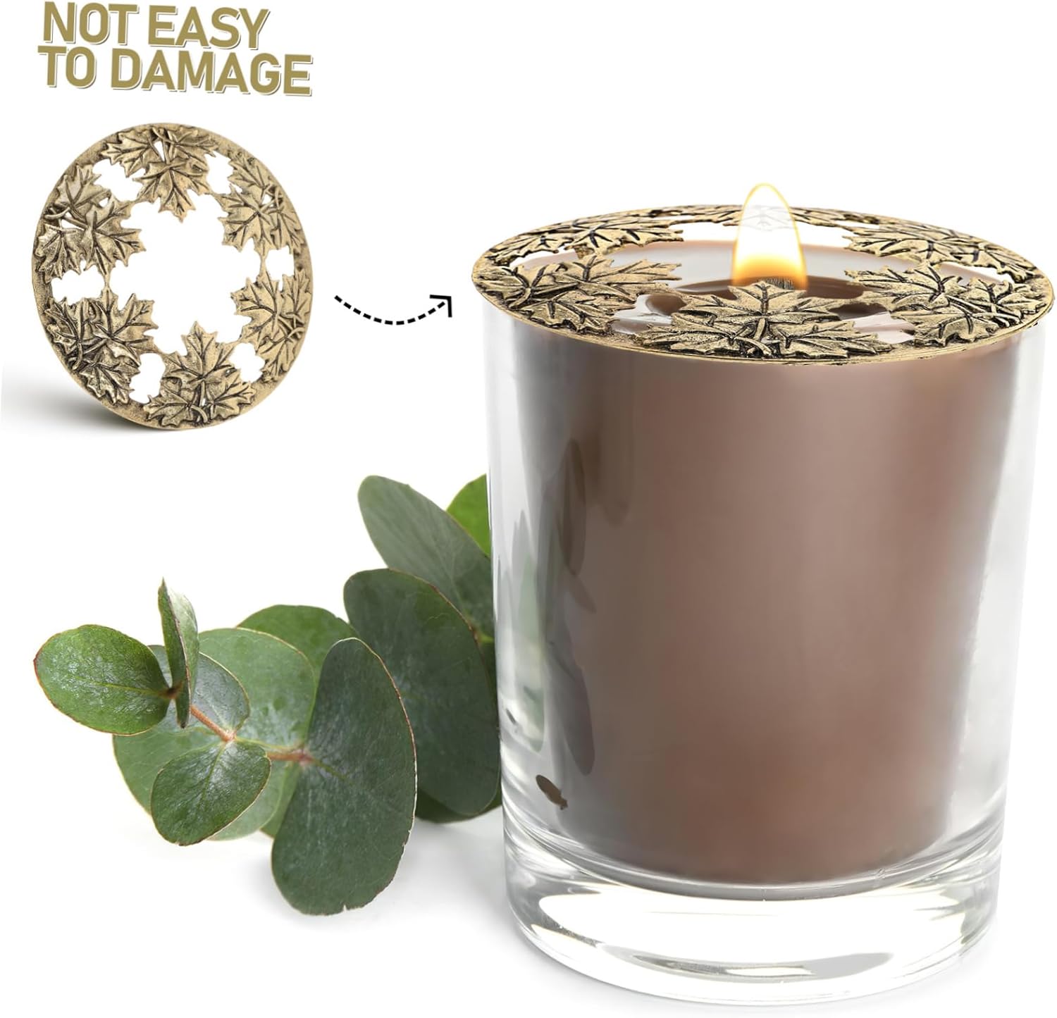 Candle Toppers Hollow Design for Even Melting and Debris Protection