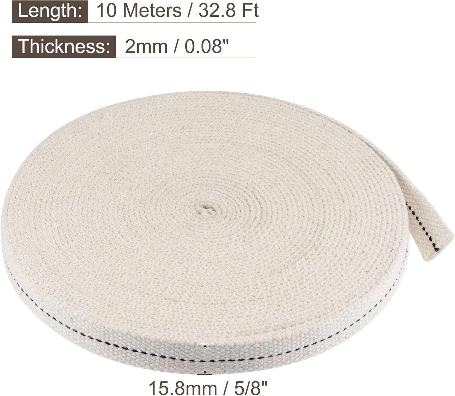 MECCANIXITY 58 Inch Oil Lamp Wick 32 Foot Cotton