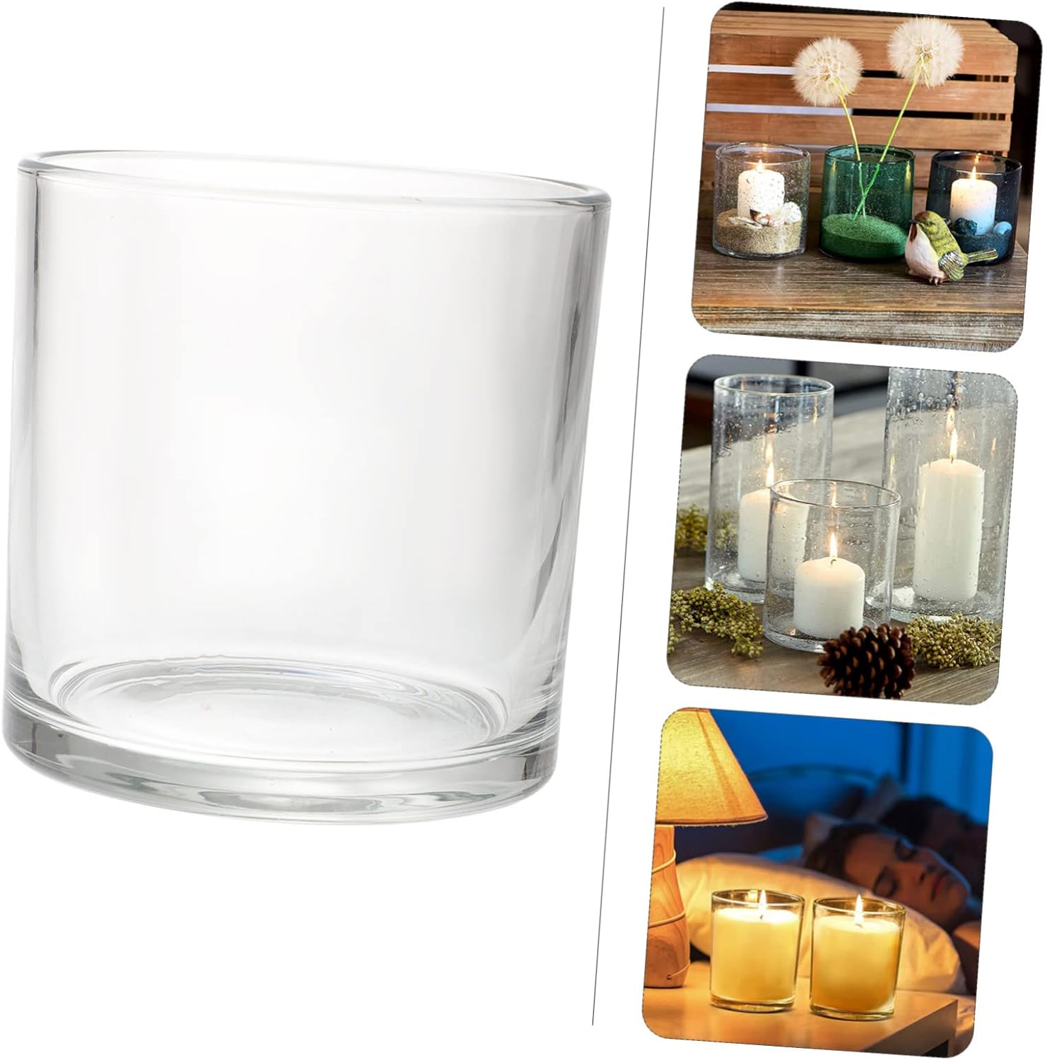 Hurricane Candle Holder Windproof Glass Christmas Decorative Candle Shades 1