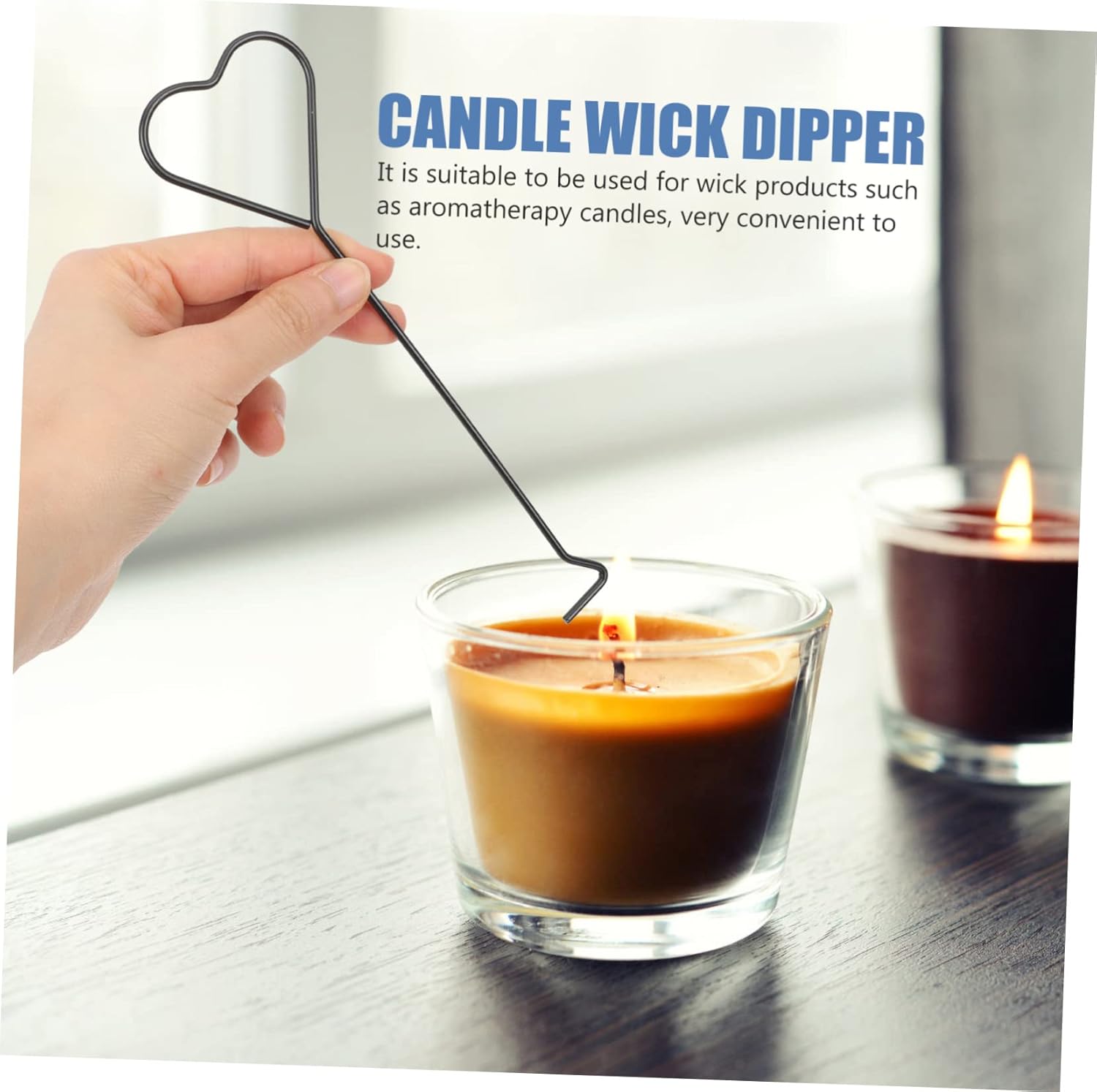 4pcs Heart Design Candle Wick Extinguisher Hooks for Thin Candles