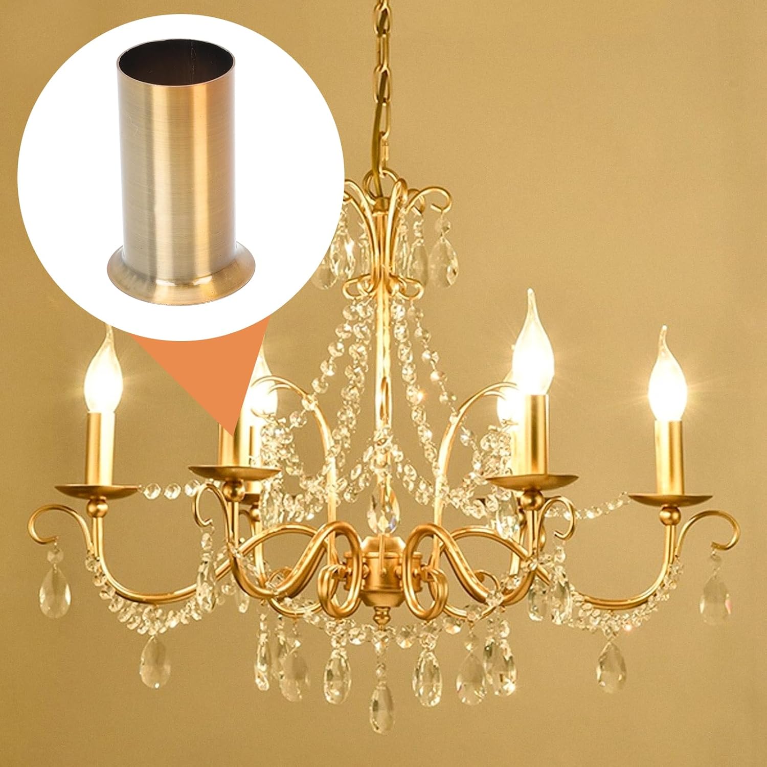 10Pcs Iron Candle Covers for Chandeliers
