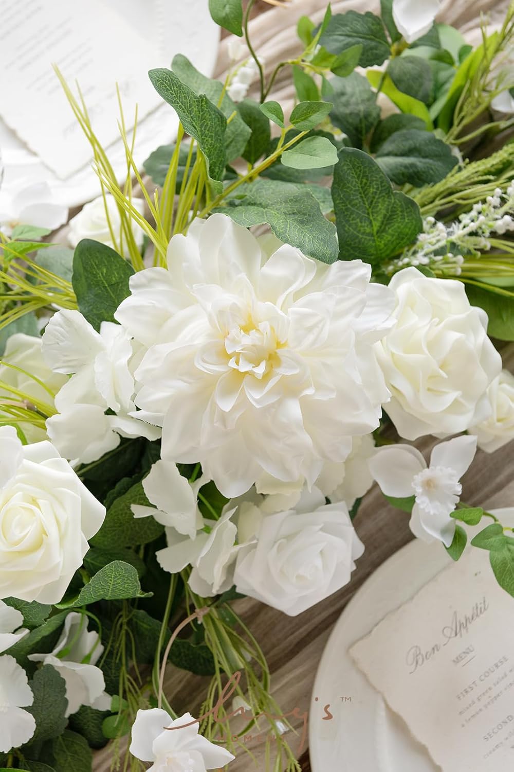 Lings Moment 6FT Eucalyptus Rose Flower Garland
