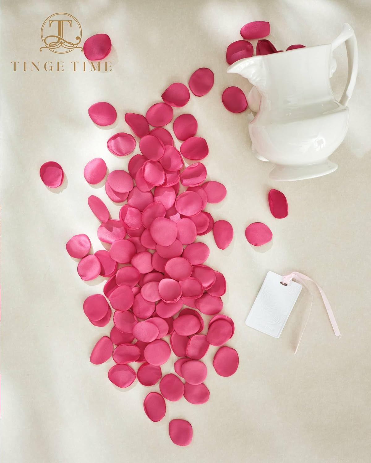 TINGE TIME Hot Pink Artificial Rose Petals 200pcs