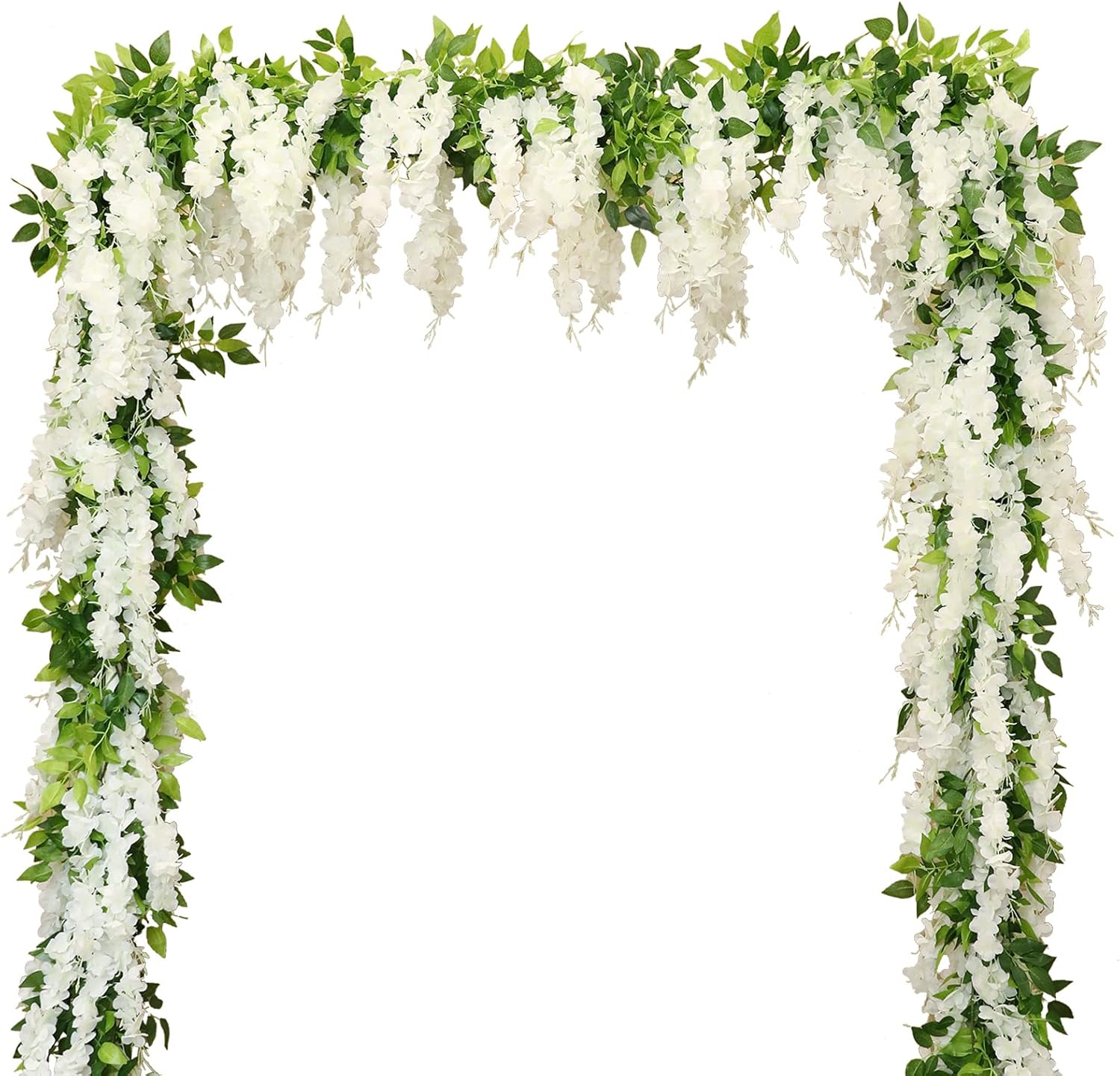 Wisteria Artificial Flowers Garland 8Pcs 72 FtPiece