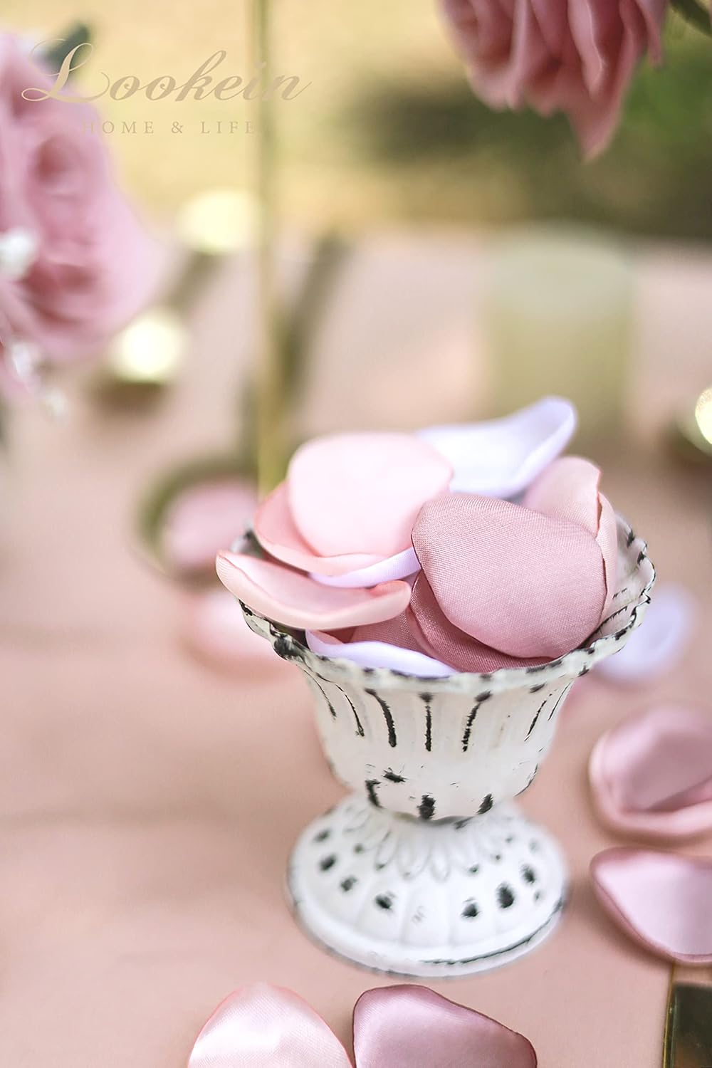 Lookein Artificial Rose Petals 300 Pcs Wedding Decorations
