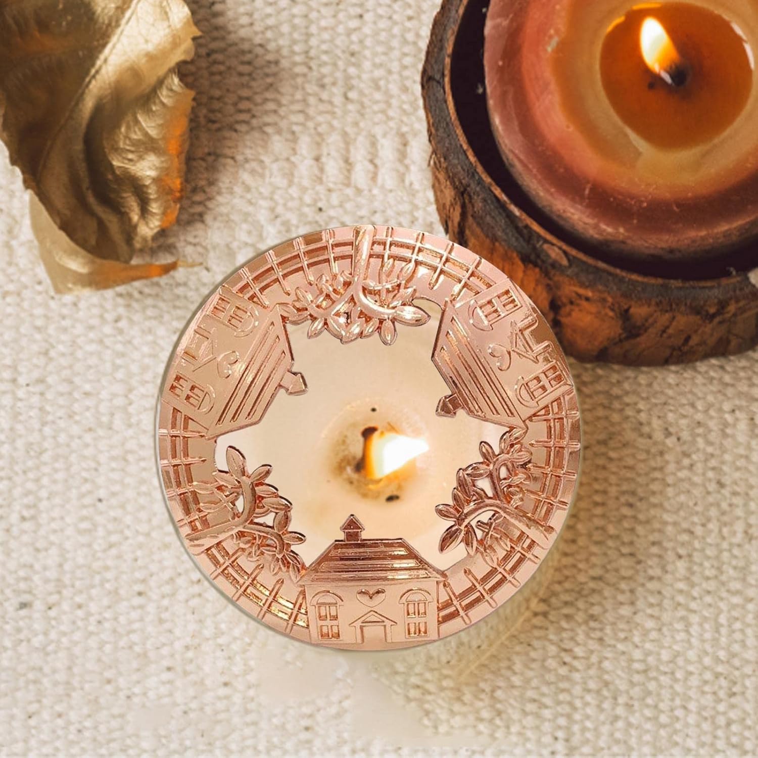 3X Candle Topper Lid for Jar Candles Decor Collection