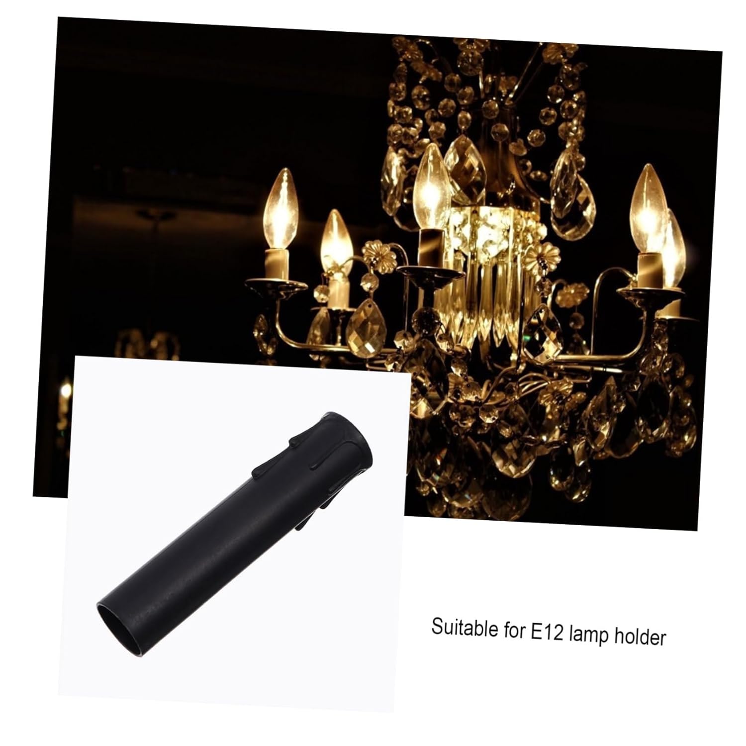 Gadpiparty 20pcs Plastic Chandelier Candle Sleeves Waterproof Dripless Covers