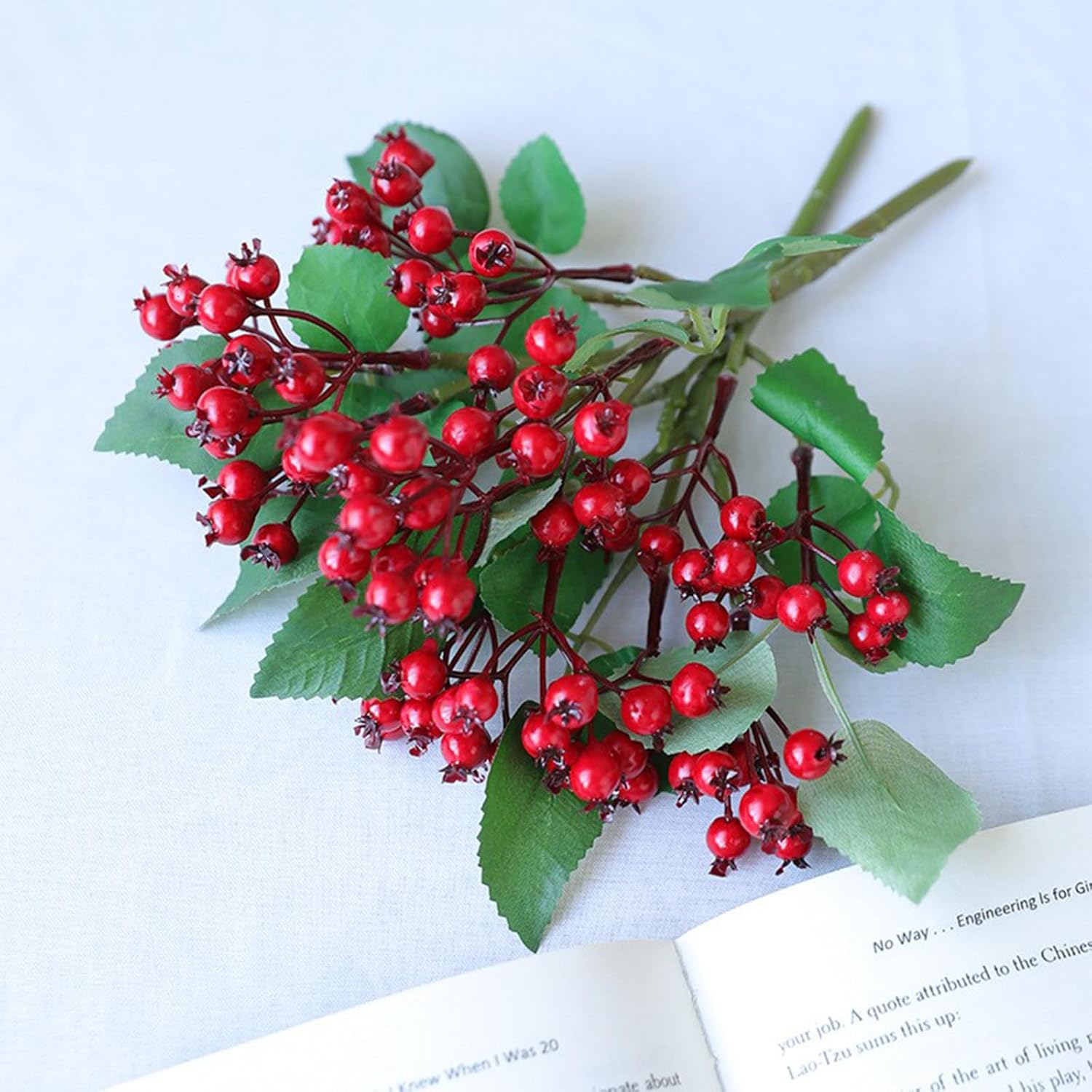 4 Pcs Artificial Pomegranate Branches for Floral Arrangements