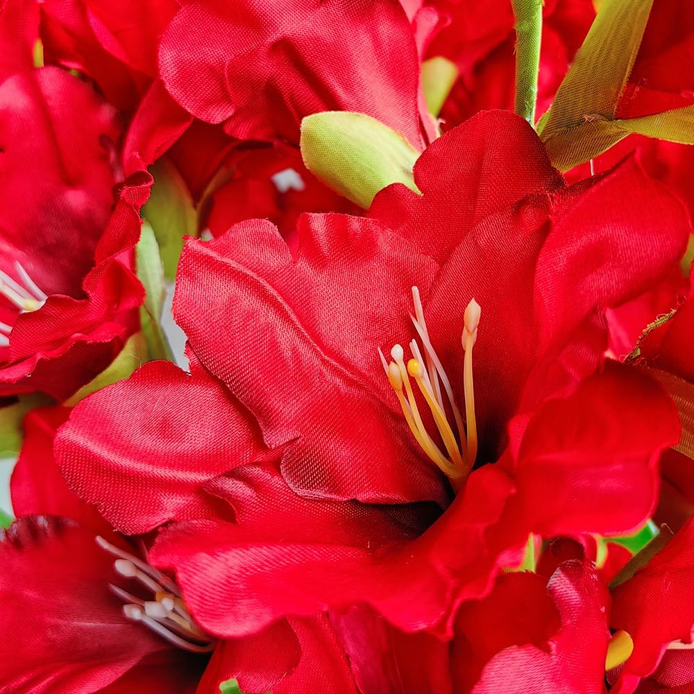 Pack of 6 Artificial Gladiolus Flowers Red