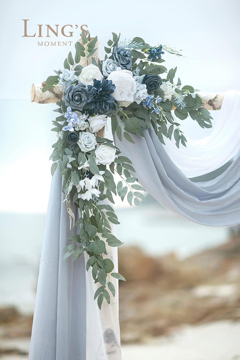 Lings Moment Artificial Wedding Arch Flowers Kit