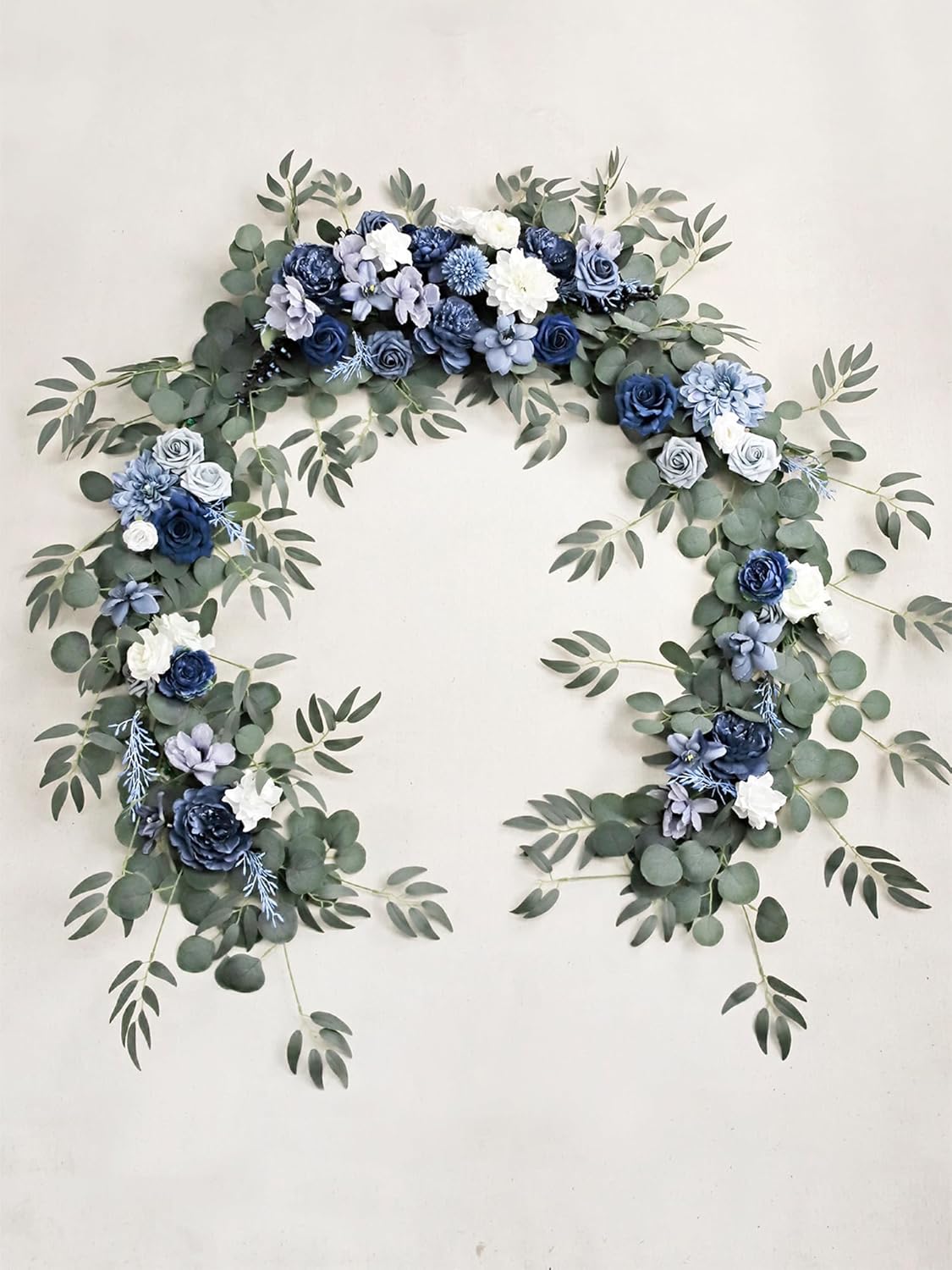 MISSPIN 9FT Eucalyptus Willow Garland with Artificial Flowers