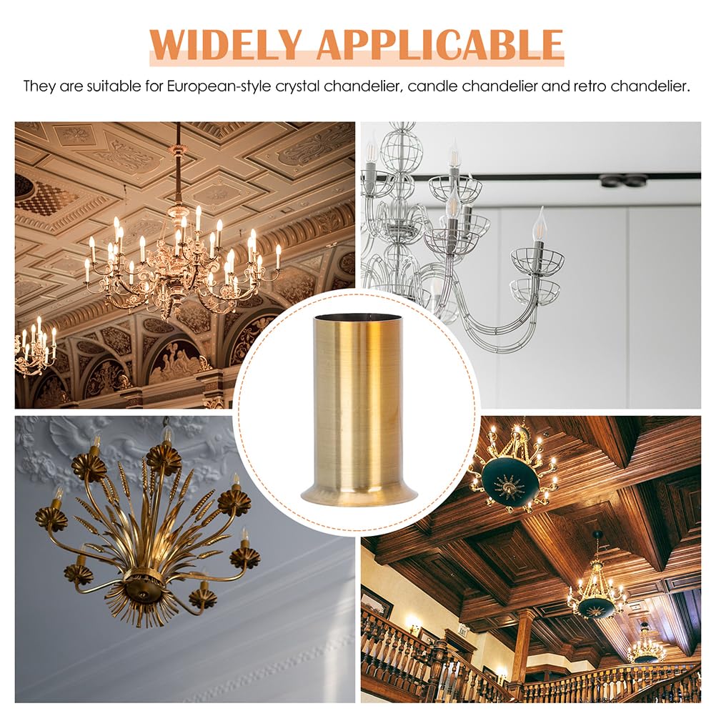 12 Pcs Iron Candle Sleeve Covers for Chandeliers