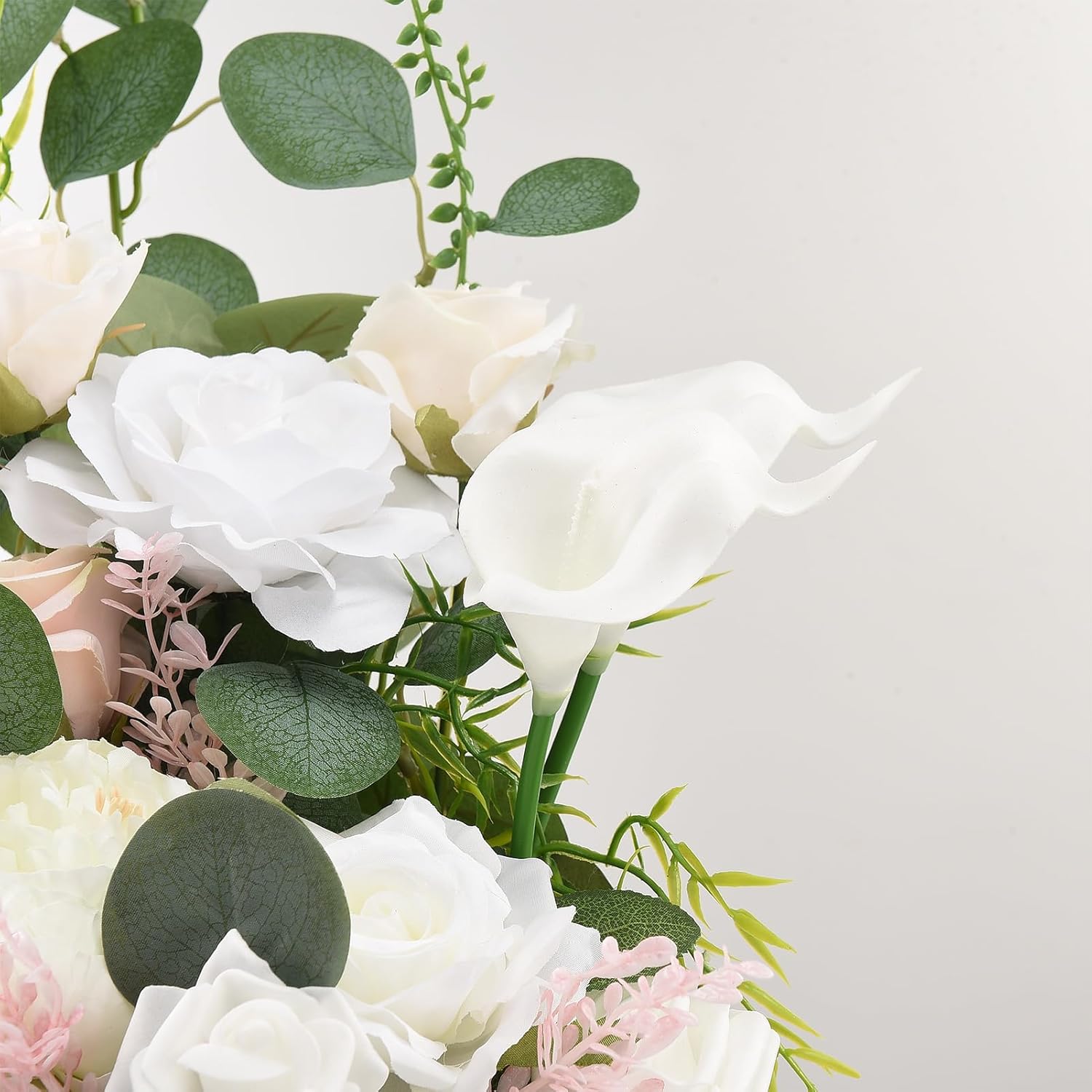 Belupai 2 Pcs Free Standing Artificial Flowers for Wedding Ceremony