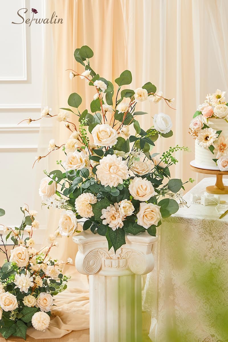 Serwalin Artificial Flowers Wedding Aisle Decor 2pcs