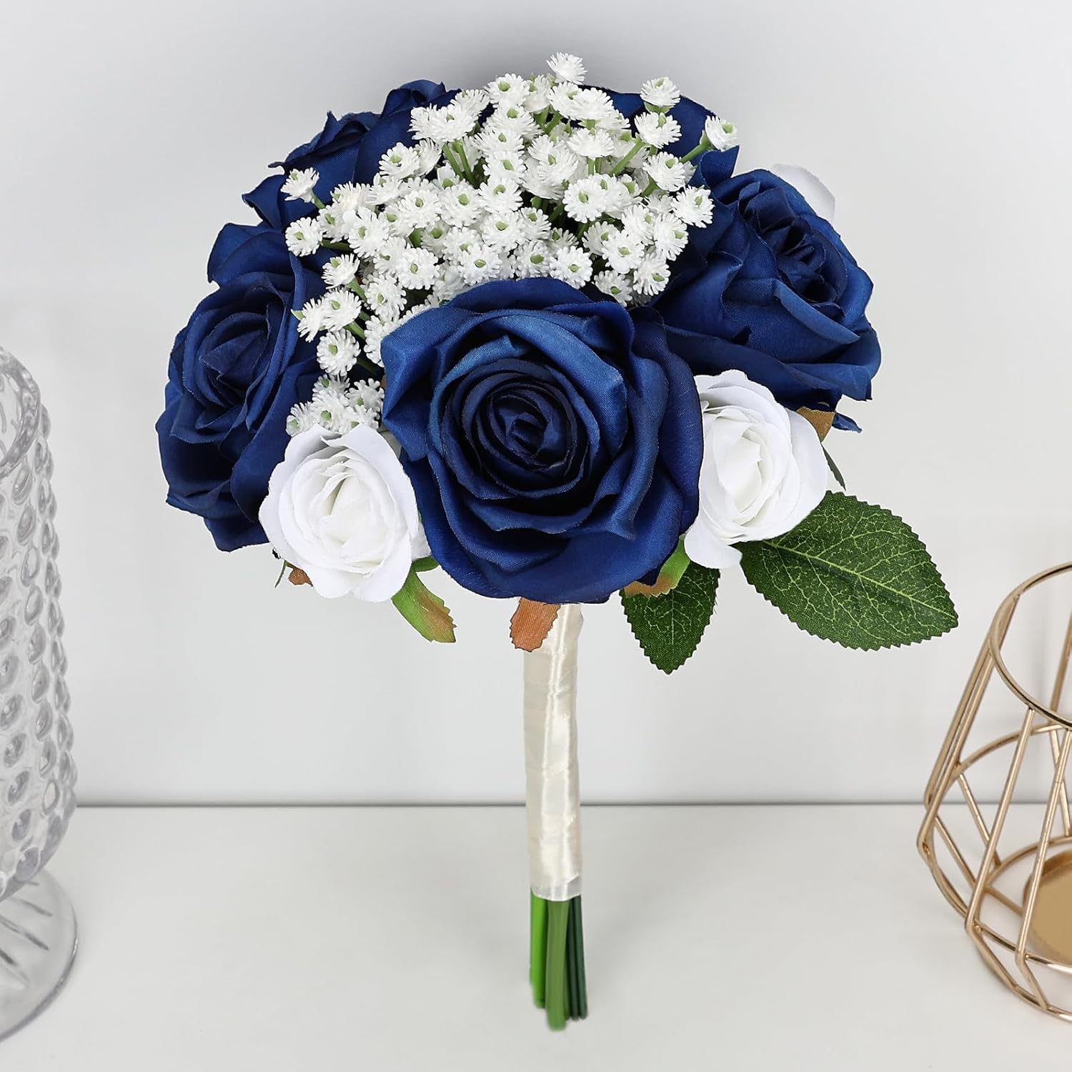 Wedding Bridesmaid Bouquets Set of 6 Royal Blue