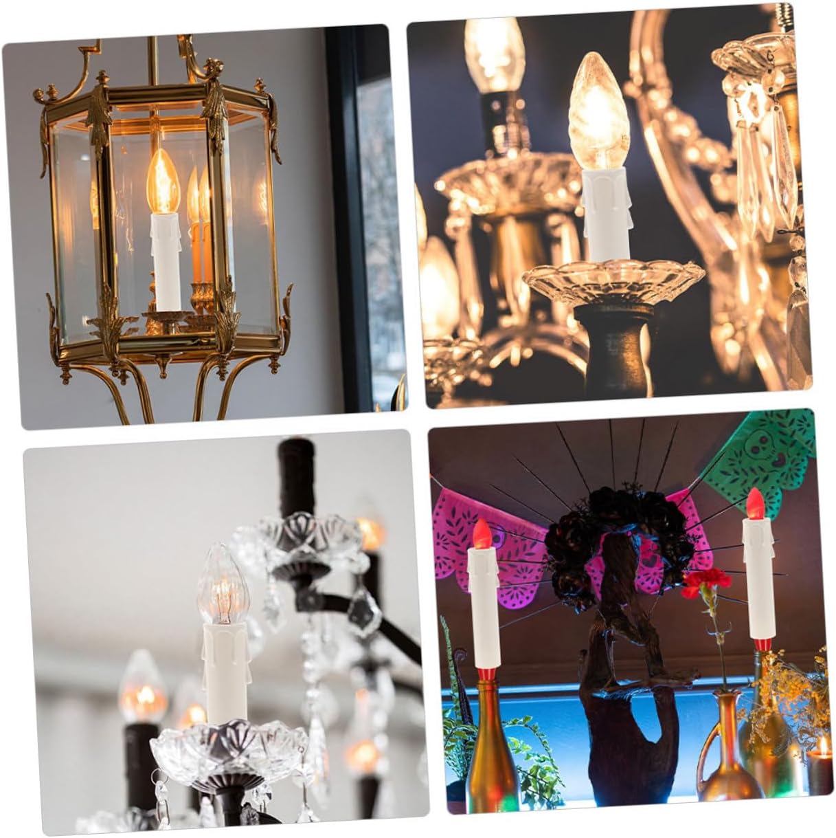 15pcs Drip Candle Sleeves for Chandelier Decor and Safety