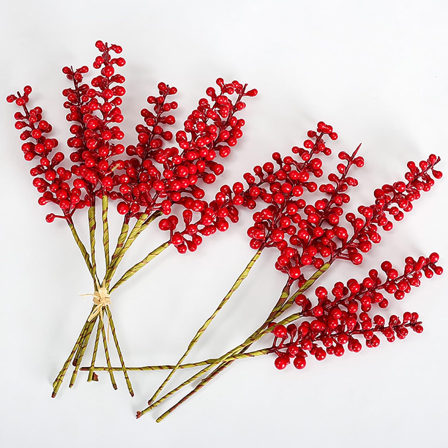 Belupai 12 Pc Orange Fall Berry Stem Decor