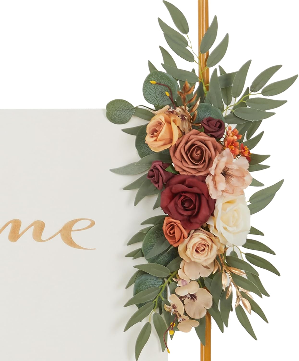 Tings Time Burnt Orange Wedding Arch Flowers Set of 2