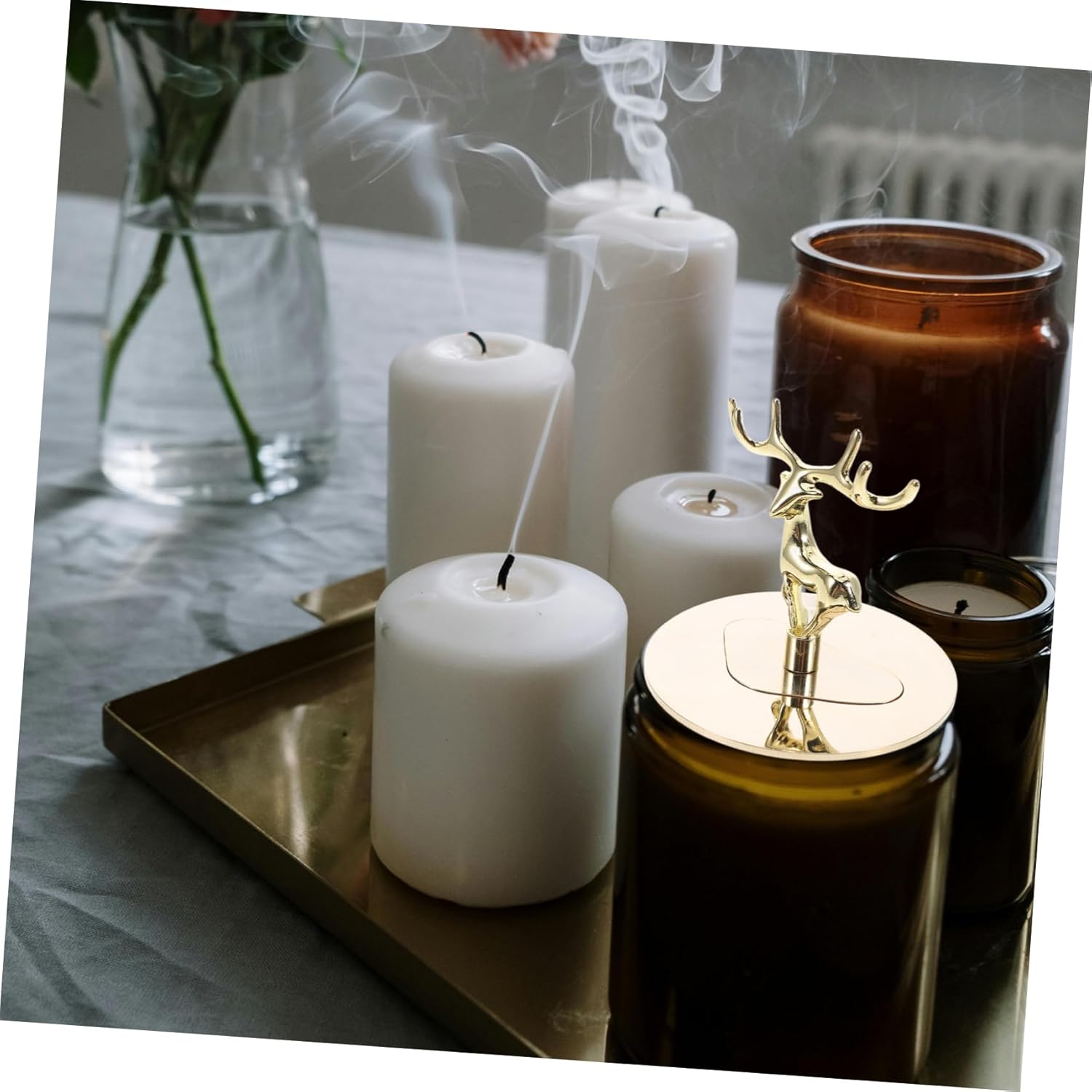 Metal Aromatherapy Candle Cover Lid Scented Candle Socket