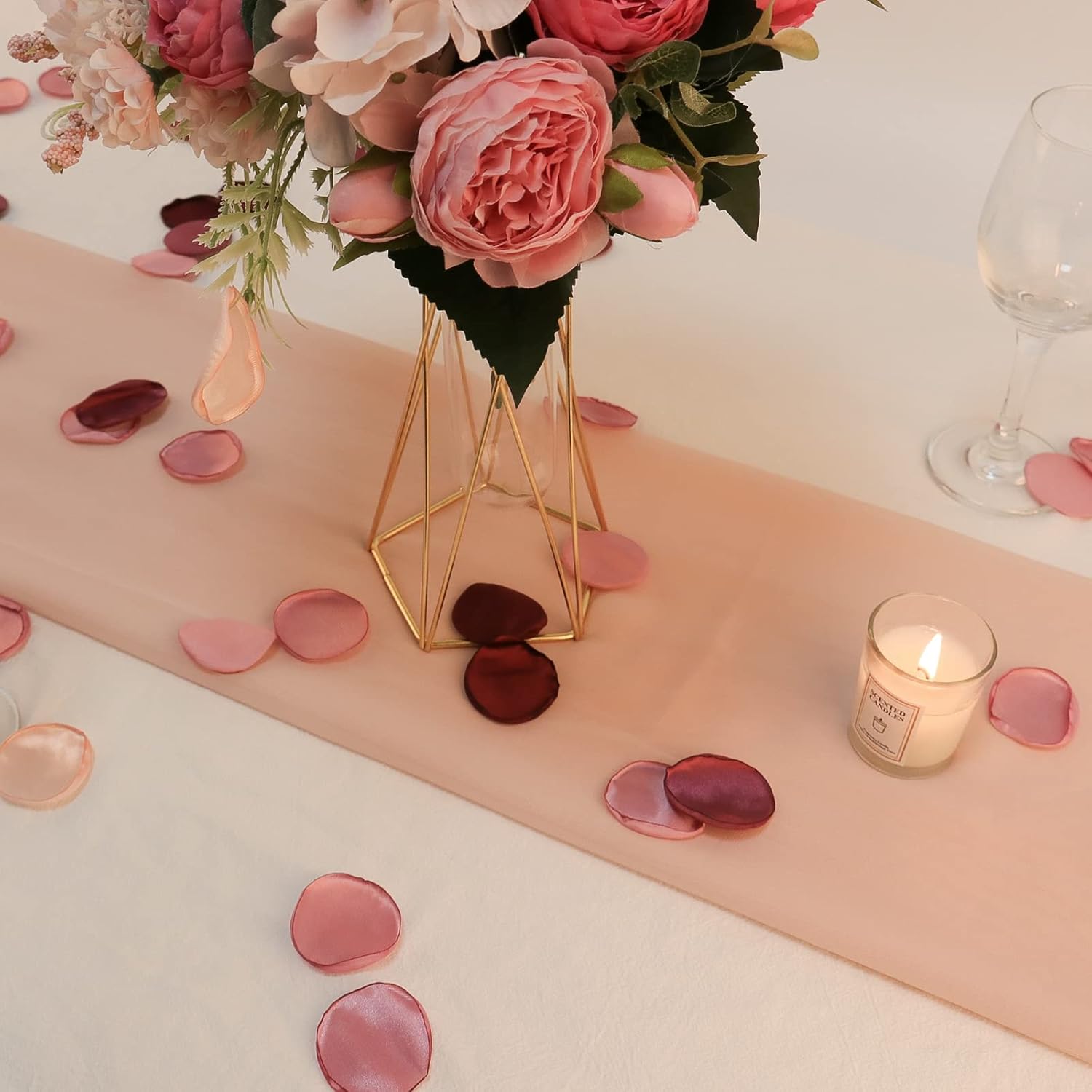 400pcs Silk Rose Petals Mix Burgundy Wedding Decor