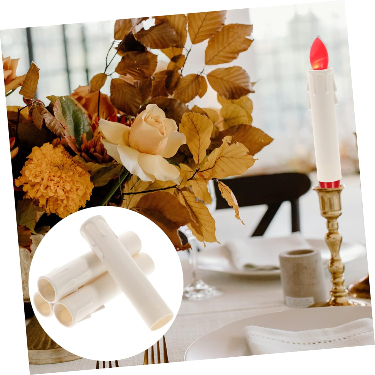 20pcs Decorative Candle Sleeves for Chandelier Socket Covers