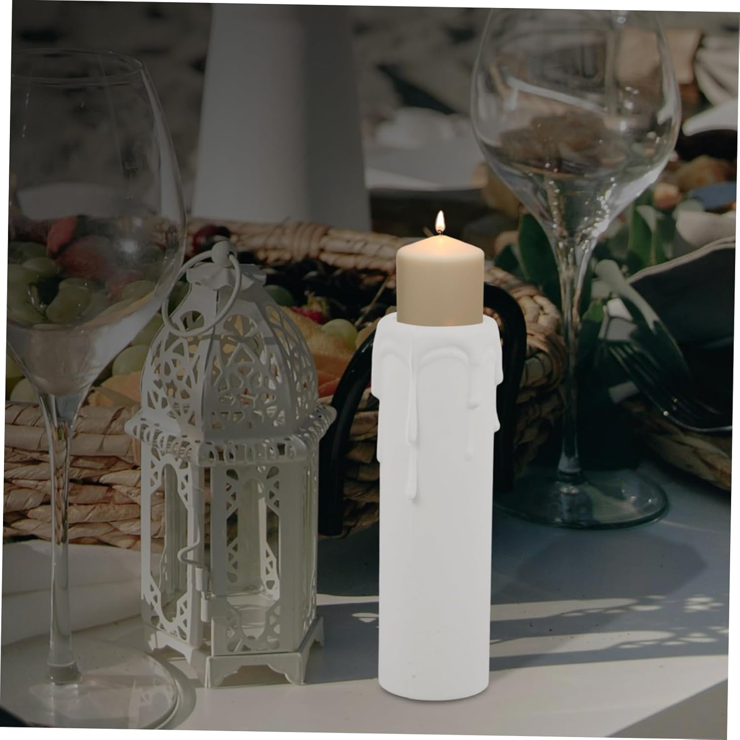 12pcs Plastic Drip Candle Sleeves for Chandeliers and Holders