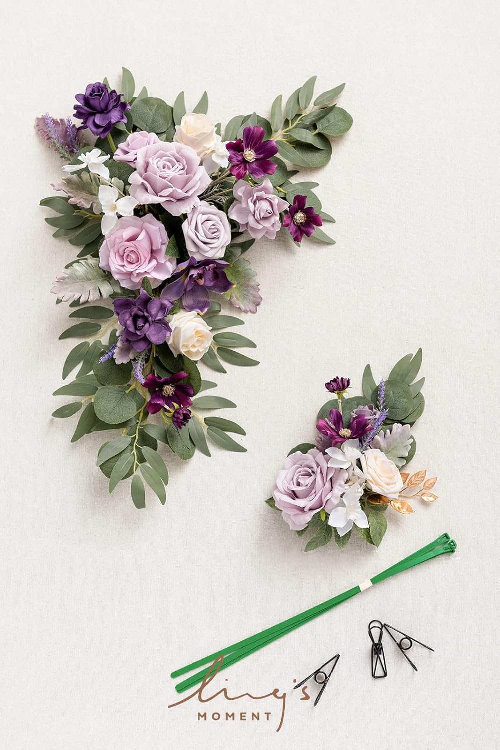 Lings Moment Artificial Welcome Sign Flowers Decorations 2pcs