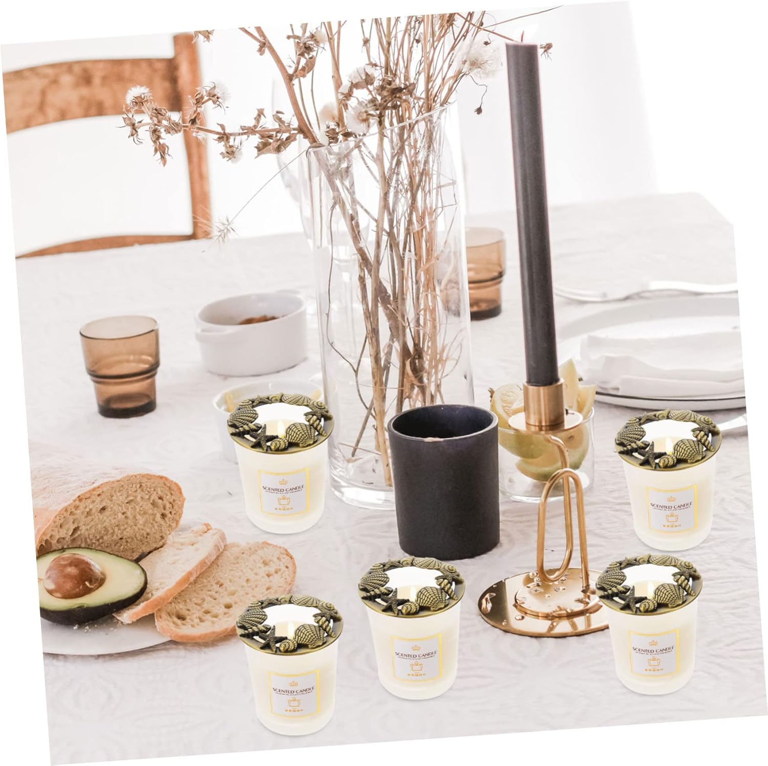 Balacoo Jar Candle Top Lid with Beach Shell Design
