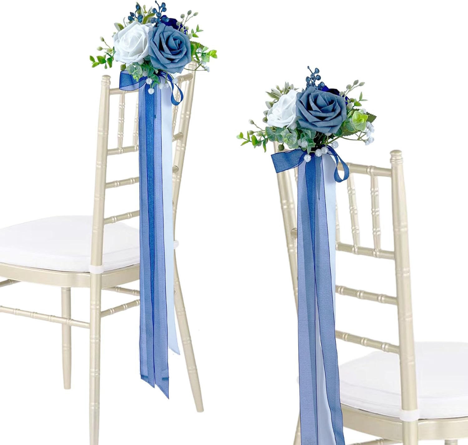 CherishedMoments Blue Wedding Chair Decor Set of 6