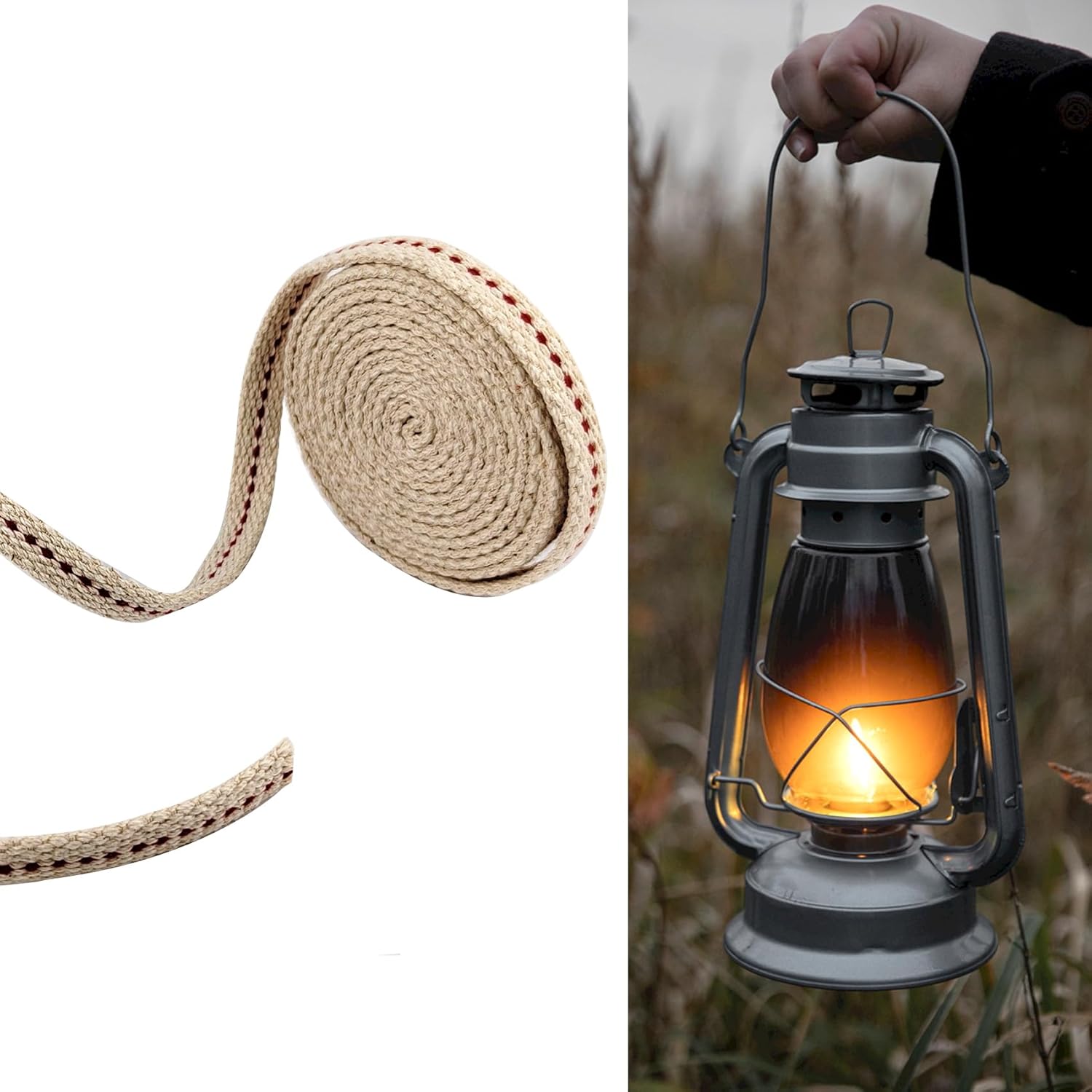 2 Roll Oil Lamp Wick 13 Feet 12 Inch Cotton Wick Replacement