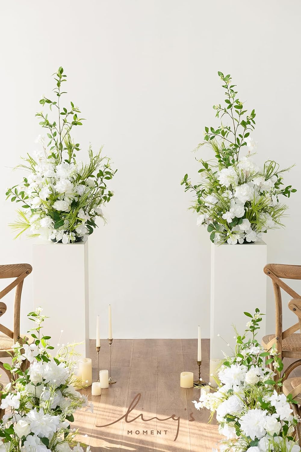 Lings Moment 41 Inch Tall Free Standing Wedding Aisle Artificial Flowers