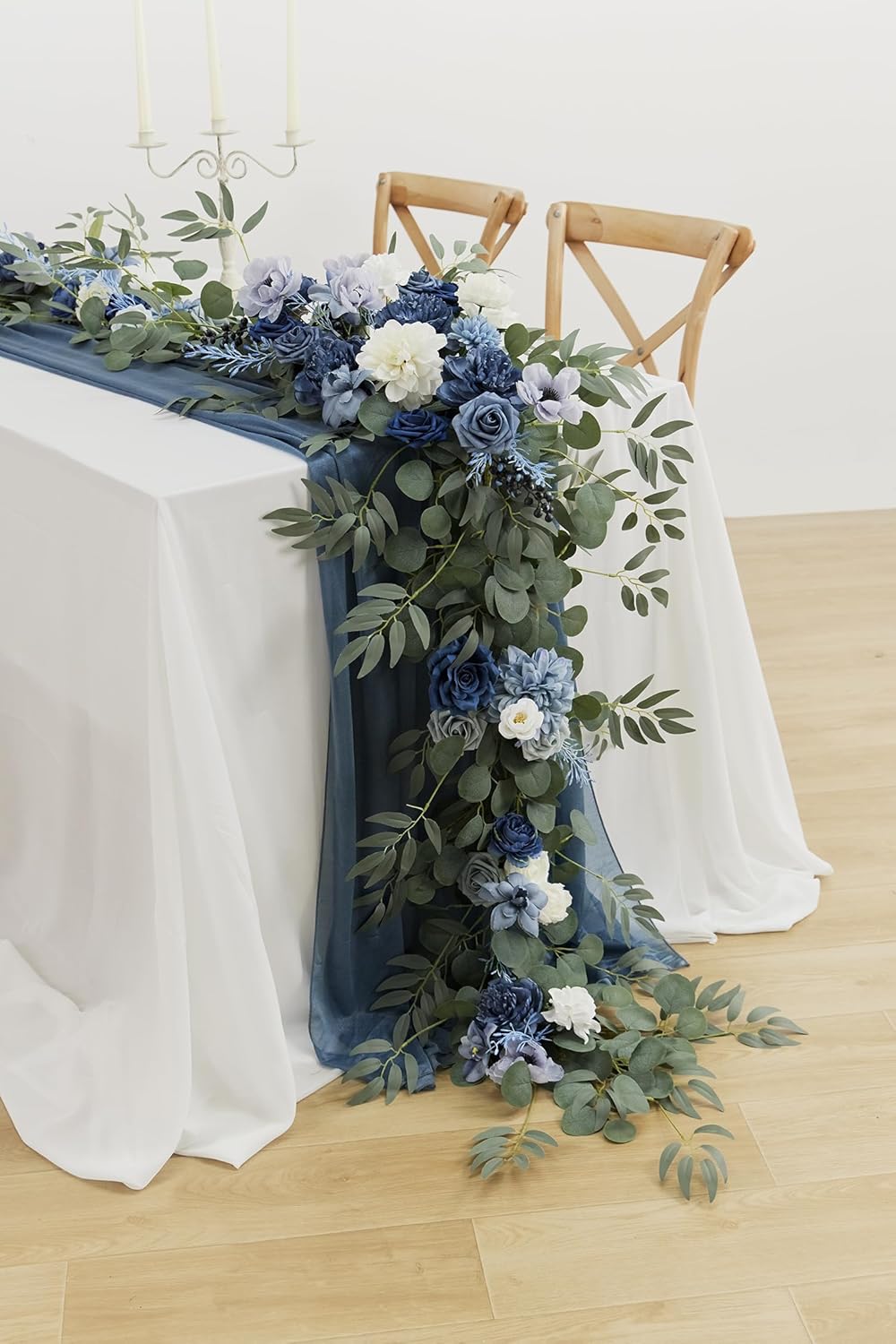 MISSPIN 9FT Eucalyptus Willow Garland with Artificial Flowers