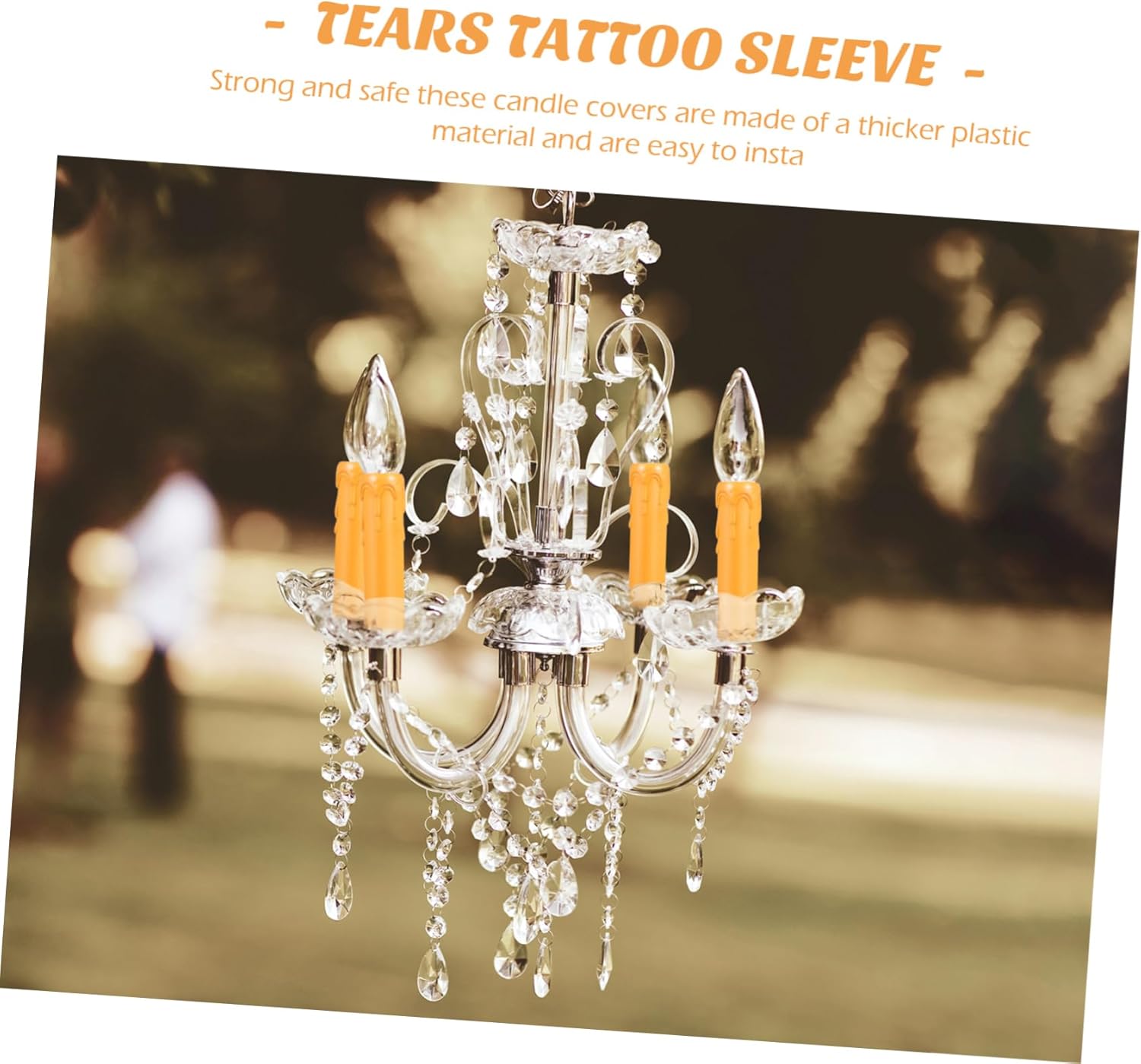 STOBOK 20pcs Chandelier Socket Sleeves Decorative Candle Holders