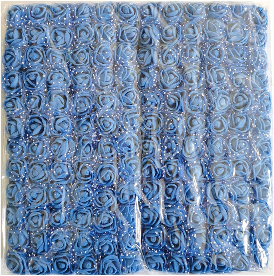 Mini Artificial Foam Roses 144pcs Royal Blue