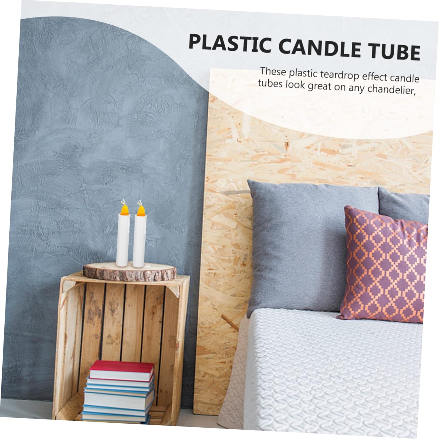 20pcs Plastic Teardrop Candle Lamp Base Sleeves for Chandeliers and Lanterns