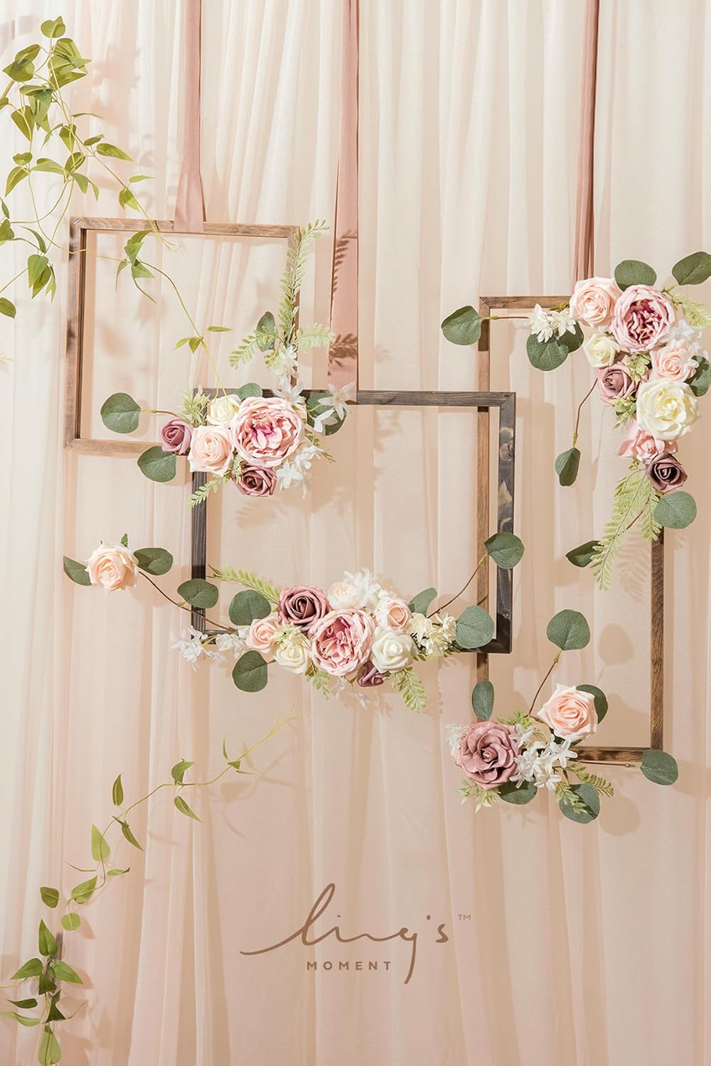 Lings Moment Garden Dusty Rose Artificial Wedding Flowers Combo