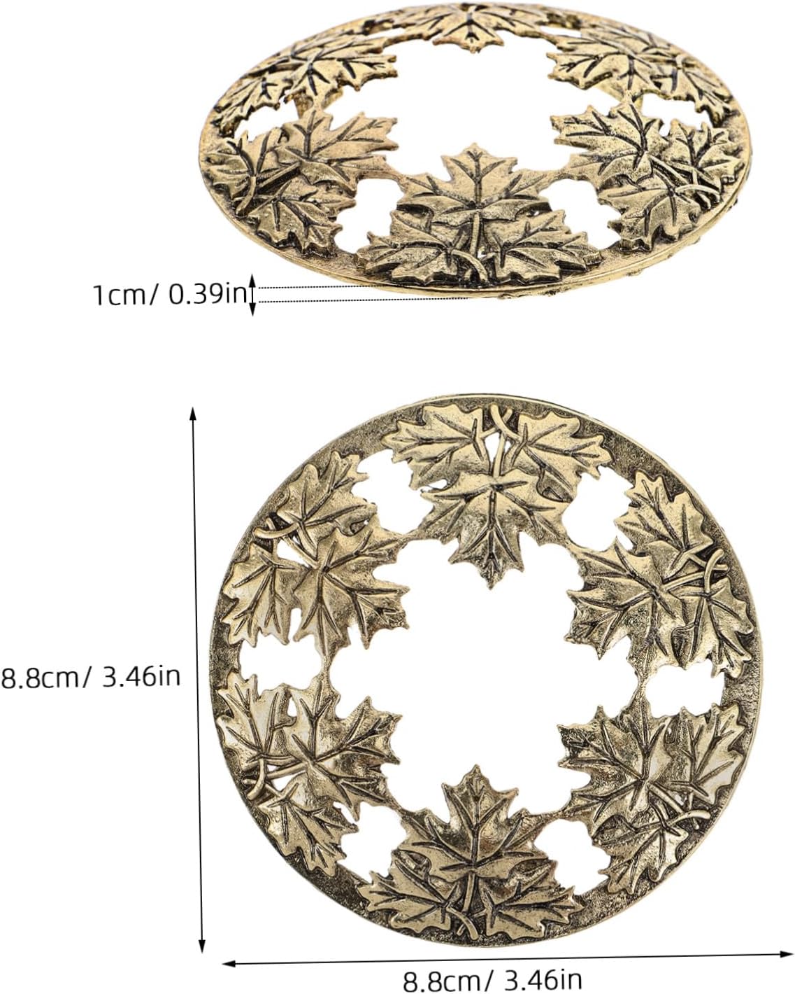 Candle Toppers for Jar Candles with Maple Leaf Design