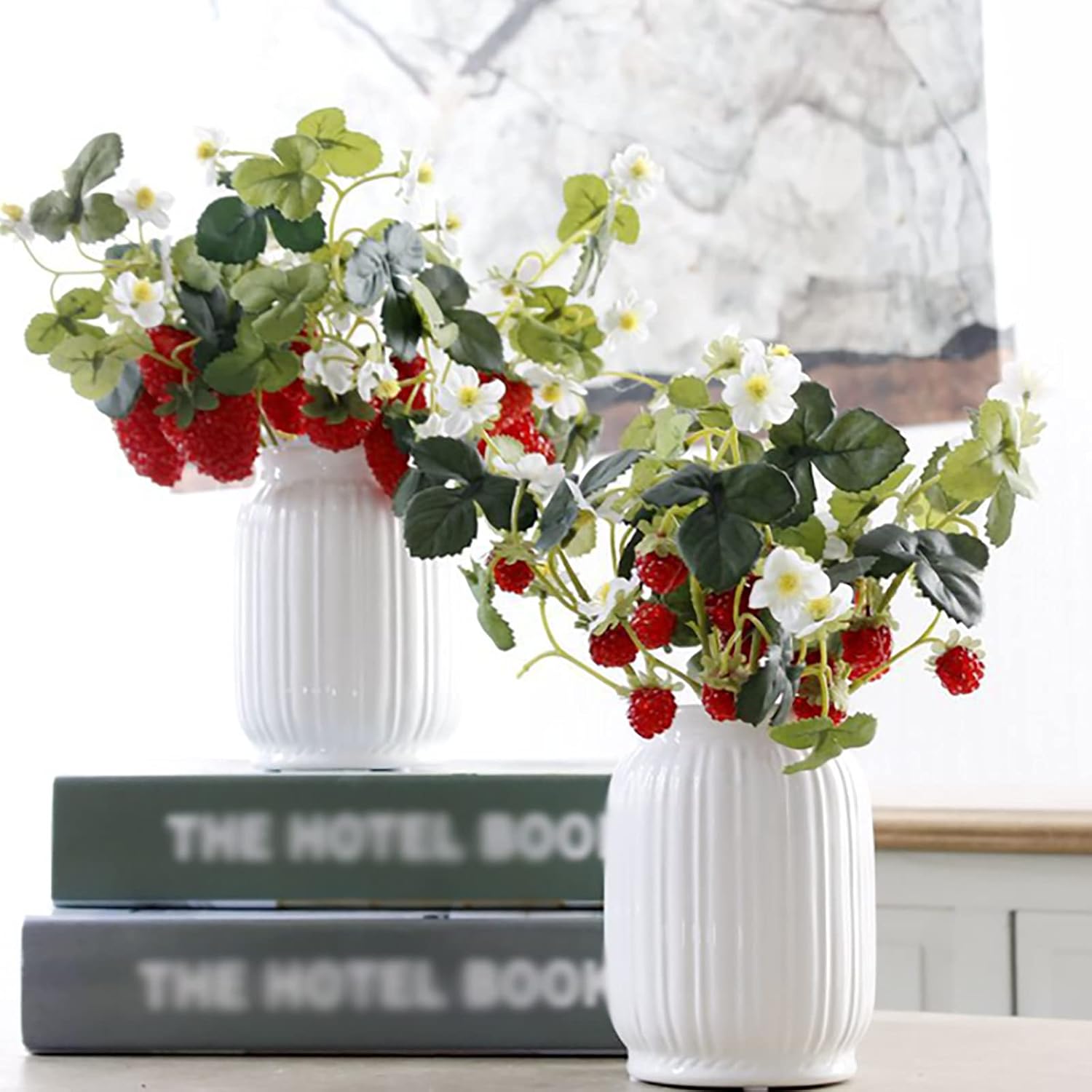 10 Branches Artificial Strawberries Decorative Plants