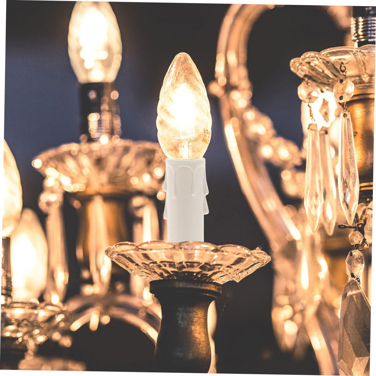 15pcs Drip Candle Sleeves for Chandelier Decor and Safety
