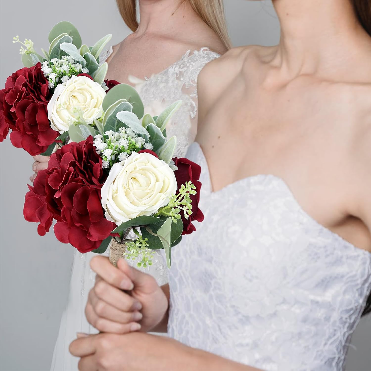 Artificial Flowers Bridesmaids Bouquets Set of 6