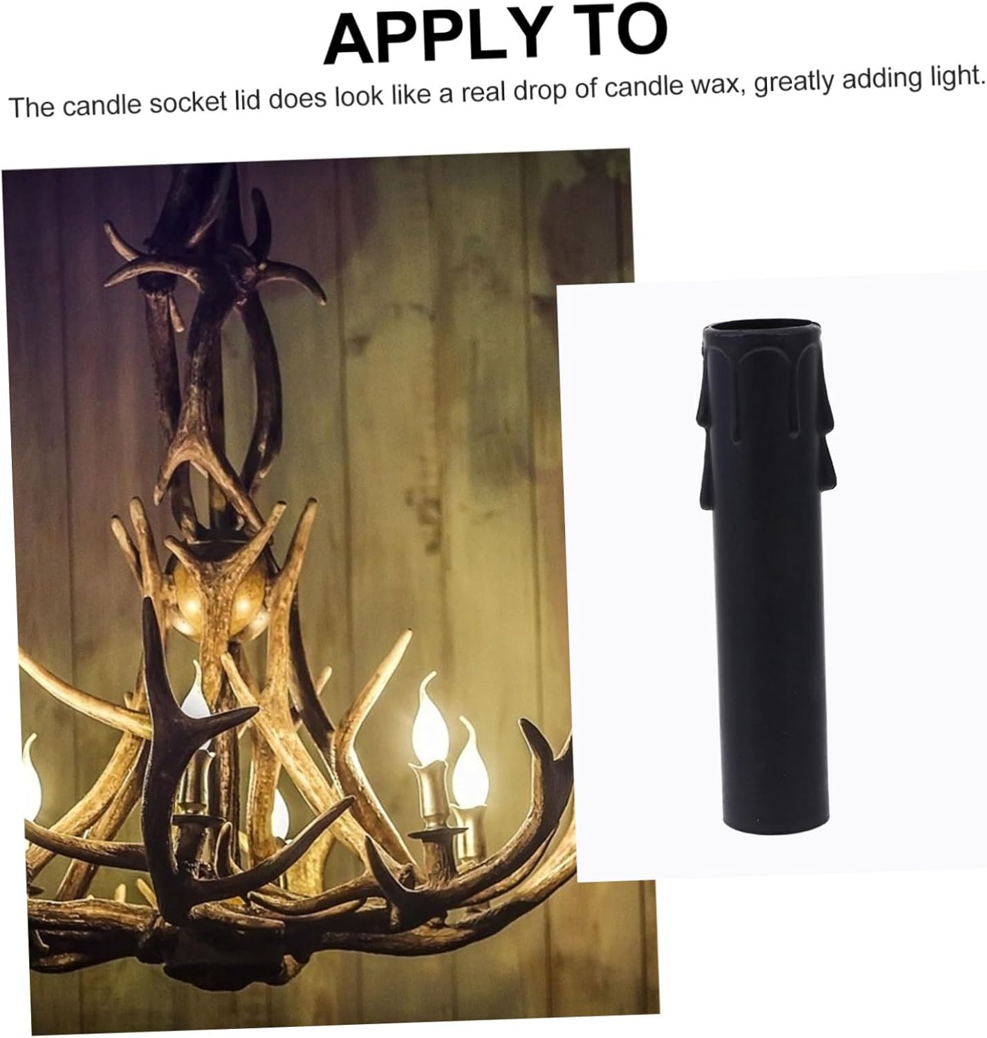20pcs Plastic Candle Sleeves for Chandeliers and Lamp Bases