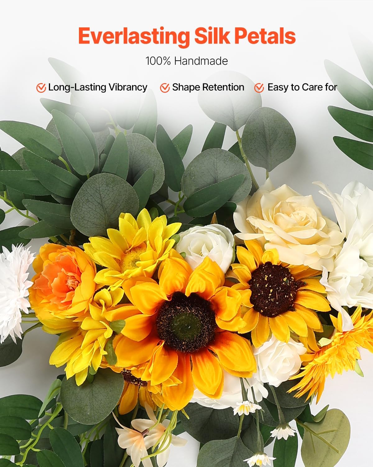 VEVOR Artificial Wedding Arch Flowers Kit Pack of 3